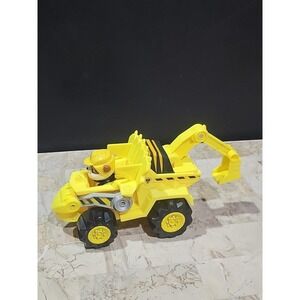 Paw Patrol Dino Rescue Rubble Deluxe Rev Up Vehicle W Figure